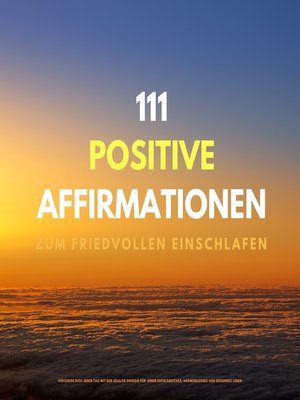 cover image of 111 positive Affirmationen zum friedvollen Einschlafen